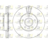 2x Disco freno Assale anteriore ventilato 6710.10 ROADHOUSE per VOLVO FORD
