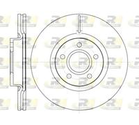 2x Disco freno Assale anteriore ventilato 6711.10 ROADHOUSE per VOLVO FORD