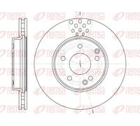 2x Disco freno Assale anteriore ventilato 6751.10 REMSA per MERCEDES-BENZ SLK