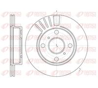 2x Disco freno Assale anteriore ventilato 6825.10 REMSA per TOYOTA STARLET