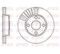 2x Disco freno Assale anteriore ventilato 6834.10 REMSA per MAZDA 323 S IV DEMIO