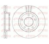 2x Disco freno Assale anteriore ventilato 6888.10 REMSA per KIA CARNIVAL II