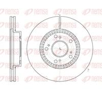 2x Disco freno Assale anteriore ventilato 6962.10 REMSA per HONDA STREAM CR-V II