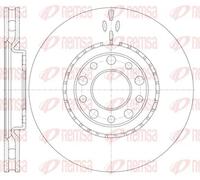 2x Disco freno Assale anteriore ventilato 6964.10 REMSA per ALFA ROMEO SPIDER