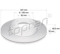2x Disco freno Assale anteriore ventilato 820 765 TOPRAN per KIA HYUNDAI