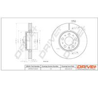 2x Disco freno Assale anteriore ventilato DP1010.11.0334 Drve+ per VOLVO V70 I