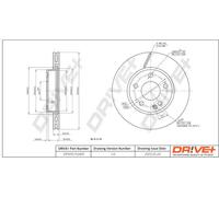 2x Disco freno Assale anteriore ventilato DP1010.11.0401 Drve+