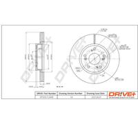 2x Disco freno Assale anteriore ventilato DP1010.11.0448 Drve+ per HONDA STREAM