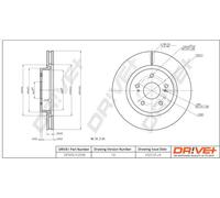 2x Disco freno Assale anteriore ventilato DP1010.11.0508 Drve+ per SUZUKI