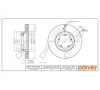 2x Disco freno Assale anteriore ventilato DP1010.11.0521 Drve+ per FORD