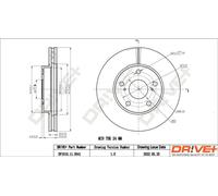 2x Disco freno Assale anteriore ventilato DP1010.11.0541 Drve+ per TOYOTA AURIS