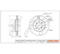 2x Disco freno Assale anteriore ventilato DP1010.11.0578 Drve+ per HONDA