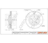 2x Disco freno Assale anteriore ventilato DP1010.11.0590 Drve+ per MITSUBISHI