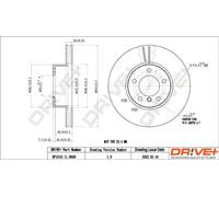 2x Disco freno Assale anteriore ventilato DP1010.11.0600 Drve+ per BMW X1 3 1