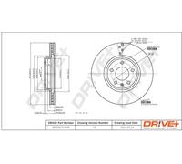 2x Disco freno Assale anteriore ventilato DP1010.11.0619 Drve+ per AUDI A5