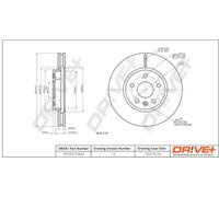 2x Disco freno Assale anteriore ventilato DP1010.11.0624 Drve+ per OPEL