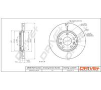 2x Disco freno Assale anteriore ventilato DP1010.11.0629 Drve+ per RENAULT