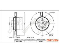 2x Disco freno Assale anteriore ventilato DP1010.11.0633 Drve+ per BMW X5 X6