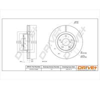2x Disco freno Assale anteriore ventilato DP1010.11.0668 Drve+ per SUBARU