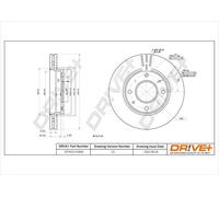 2x Disco freno Assale anteriore ventilato DP1010.11.0694 Drve+ per HYUNDAI KIA