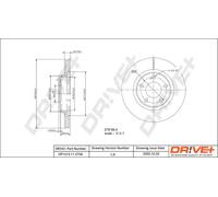 2x Disco freno Assale anteriore ventilato DP1010.11.0708 Drve+ per AUDI VW SEAT