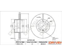 2x Disco freno Assale anteriore ventilato DP1010.11.0711 Drve+ per BMW 5