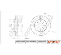 2x Disco freno Assale anteriore ventilato DP1010.11.0734 Drve+ per MITSUBISHI