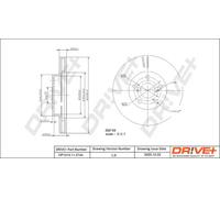2x Disco freno Assale anteriore ventilato DP1010.11.0744 Drve+ per TOYOTA