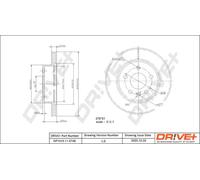 2x Disco freno Assale anteriore ventilato DP1010.11.0748 Drve+
