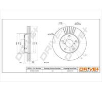 2x Disco freno Assale anteriore ventilato DP1010.11.0793 Drve+ per TOYOTA