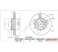 2x Disco freno Assale anteriore ventilato DP1010.11.0851 Drve+ per BMW X5 X3