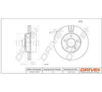 2x Disco freno Assale anteriore ventilato DP1010.11.0854 Drve+ per VOLVO FORD