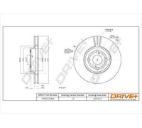 2x Disco freno Assale anteriore ventilato DP1010.11.0858 Drve+ per TOYOTA