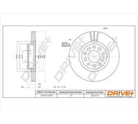 2x Disco freno Assale anteriore ventilato DP1010.11.0859 Drve+ per MAZDA 5 3
