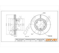 2x Disco freno Assale anteriore ventilato DP1010.11.1128 Drve+ per NISSAN FORD