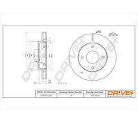 2x Disco freno Assale anteriore ventilato DP1010.11.1205 Drve+ per SMART