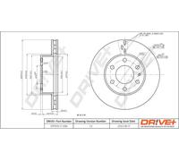 2x Disco freno Assale anteriore ventilato DP1010.11.1386 Drve+ per IVECO
