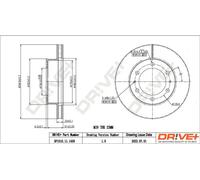 2x Disco freno Assale anteriore ventilato DP1010.11.1459 Drve+ per TOYOTA