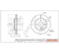 2x Disco freno Assale anteriore ventilato DP1010.11.1482 Drve+ per MAZDA 2