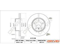 2x Disco freno Assale anteriore ventilato DP1010.11.1562 Drve+ per BMW 1 3