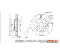 2x Disco freno Assale anteriore ventilato DP1010.11.1628 Drve+ per NISSAN