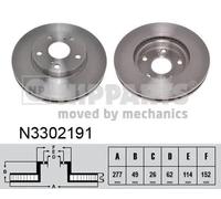 N3302191 Coppia disco freno anteriore (NIPPARTS)