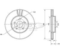 2x Disco freno Assale anteriore ventilato TX 70-44 TOMEX Brakes per FORD JAGUAR
