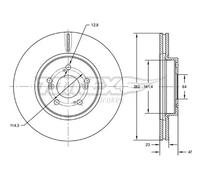 2x Disco freno Assale anteriore ventilato TX 72-71 TOMEX Brakes per HONDA STREAM
