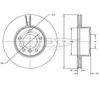2x Disco freno Assale anteriore ventilato TX 72-78 TOMEX Brakes per BMW X1 3