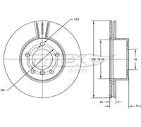 2x Disco freno Assale anteriore ventilato TX 72-95 TOMEX Brakes per BMW 3 1