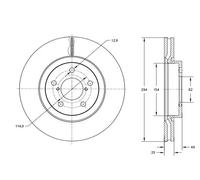 2x Disco freno Assale anteriore ventilato TX 72-96 TOMEX Brakes per SUZUKI