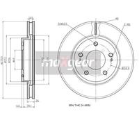 MAXGEAR Disco freno 19-2388 per Mitsubishi Outlander I (CU_W)
