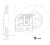 Disco freno FEBI BILSTEIN 43926 anteriore, ventilato, 1 Pezzo