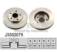 2x Disco freno Assale anteriore ventilazione interna J3302075 NIPPARTS per LEXUS